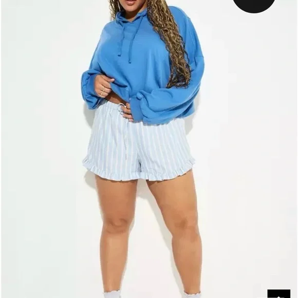 LoveSick Drawstring Ruffle-Hem Short - Picture 4 of 5